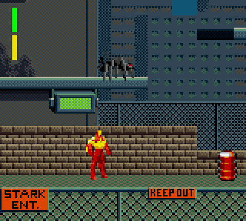 Iron Man X-O Manowar in Heavy Metal - Game Gear game screenshot (1996) by Acclaim
